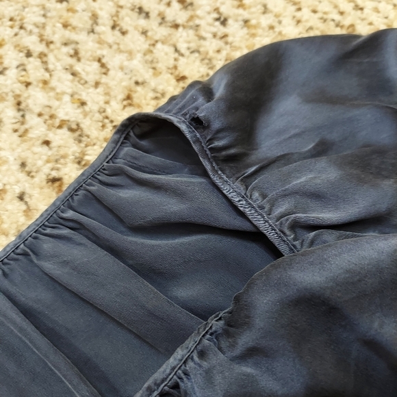 BCBG Max Azria Blue 100% Silk Babydoll Dress - Size Small DAMAGED - Picture 10 of 14